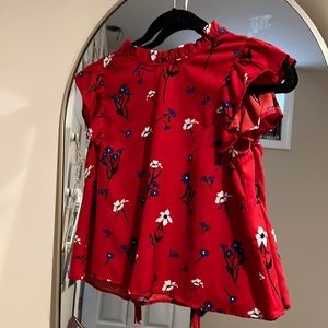Ruffle flower blouse
